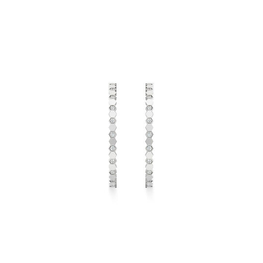 Chaumet Bee My Love Large White Gold and Diamond Hoop Earrings image number 0